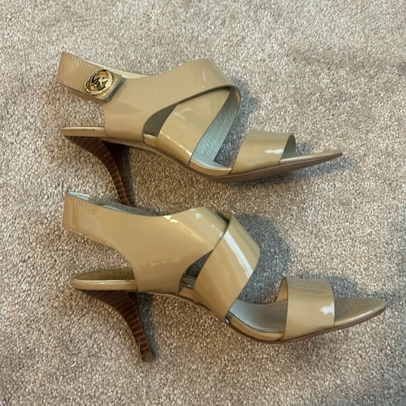 MICHAEL Michael Kors Open Toe Sandals - Joselle Logo High-Heel, Size 6.5 - Picture 5 of 11